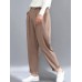 Work Style Solid Color Elastic Waist Harem Pants with Pockets