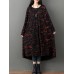 Women Vintage Printed Long Sleeve Loose Outerwear Cardigans