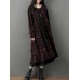 Women Vintage Printed Long Sleeve Loose Outerwear Cardigans