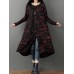 Women Vintage Printed Long Sleeve Loose Outerwear Cardigans