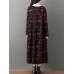 Women Vintage Printed Long Sleeve Loose Outerwear Cardigans