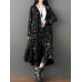 Women Vintage Printed Long Sleeve Loose Outerwear Cardigans