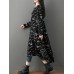 Women Vintage Printed Long Sleeve Loose Outerwear Cardigans