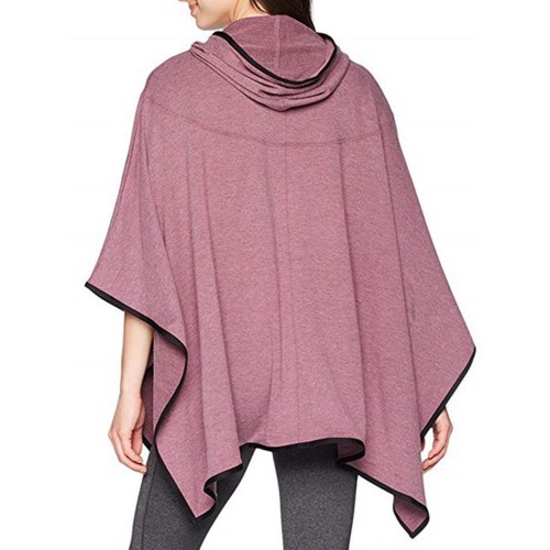 Plus Size Women Casual Loose Asymmetric Hem Cloak Hoodies Sweatshirts