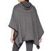 Plus Size Women Casual Loose Asymmetric Hem Cloak Hoodies Sweatshirts