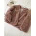 Women Trendy Solid Color Fluffy Short Cardigan Coats