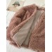 Women Trendy Solid Color Fluffy Short Cardigan Coats