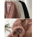 Women Trendy Solid Color Fluffy Short Cardigan Coats