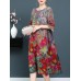 Plus Size Elegant Art Print Loose Dress For Women