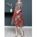 Plus Size Elegant Art Print Loose Dress For Women