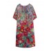 Plus Size Elegant Art Print Loose Dress For Women