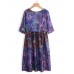 Plus Size Elegant Art Print Loose Dress For Women