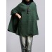 Women Vintage Loose Half Sleeve Poncho Cape Coats