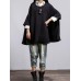 Women Vintage Loose Half Sleeve Poncho Cape Coats