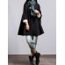 Women Vintage Loose Half Sleeve Poncho Cape Coats