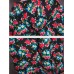 Women Vintage Floral Print Frog Button Hooded Winter Long Coats