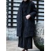 Women Vintage Frog Button Jacquard Winter Thick Long Coats with Pockets