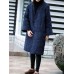 Vintage Frog Button Jacquard Pockets Winter Long Coats For Women