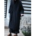 Vintage Stripe Long Sleeve Waist Tie Winter Long Coats For Women