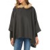 Women Casual Loose Fur Collar Hooded Capes Cloak Poncho Coats