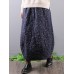 Vintage Floral Print Elastic Waist Pockets Baggy Long Maxi Skirts