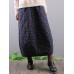 Vintage Floral Print Elastic Waist Pockets Baggy Long Maxi Skirts