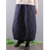 Vintage Floral Print Elastic Waist Pockets Baggy Long Maxi Skirts