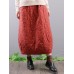 Vintage Floral Print Elastic Waist Pockets Baggy Long Maxi Skirts