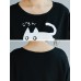 Cartoon Cat Print Crew Neck Long Sleeve Women Sweatshirt