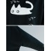 Cartoon Cat Print Crew Neck Long Sleeve Women Sweatshirt